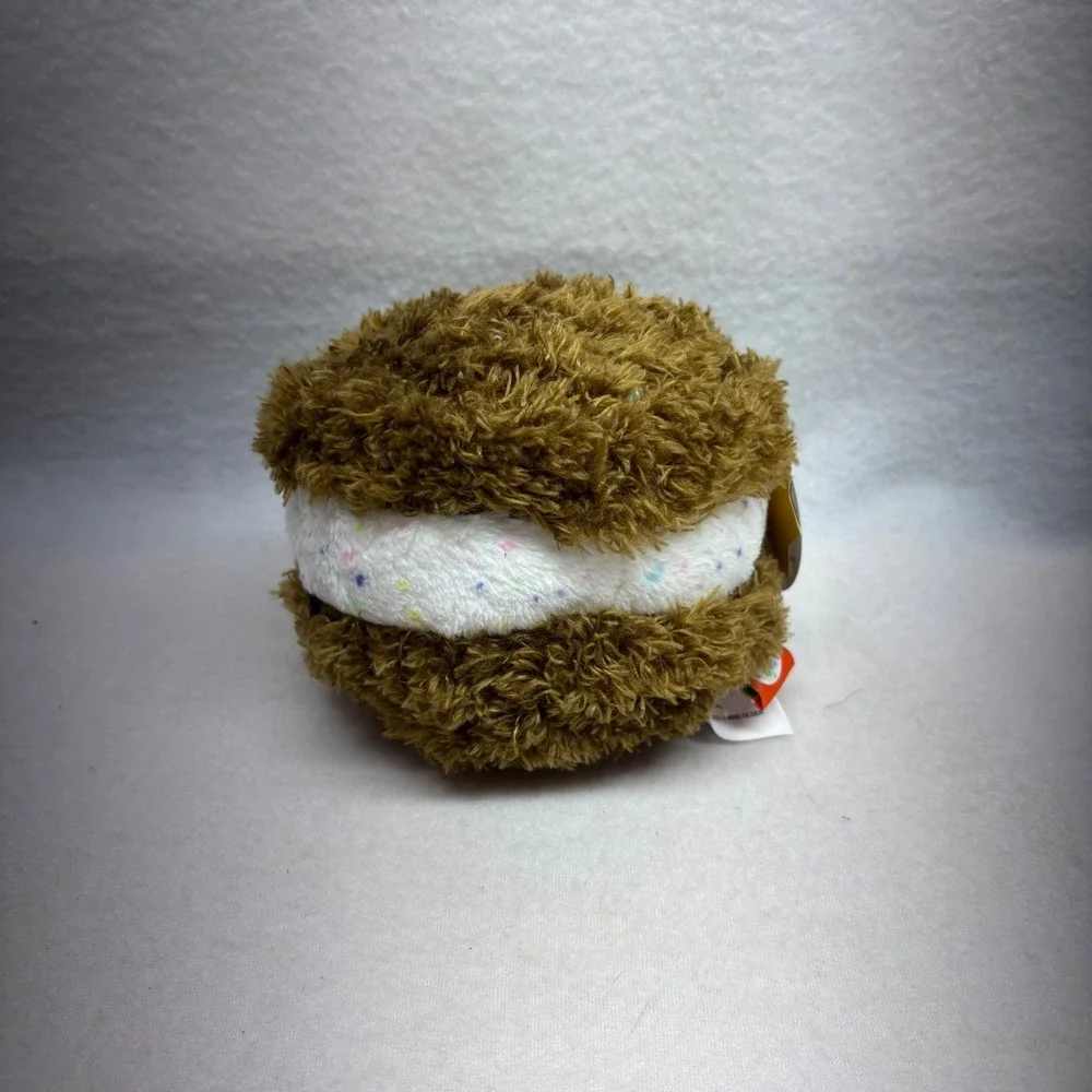Giggle Scape Clip on Plush Brown Cookie‎ Ice Cream Sandwich Toy Ages 1+